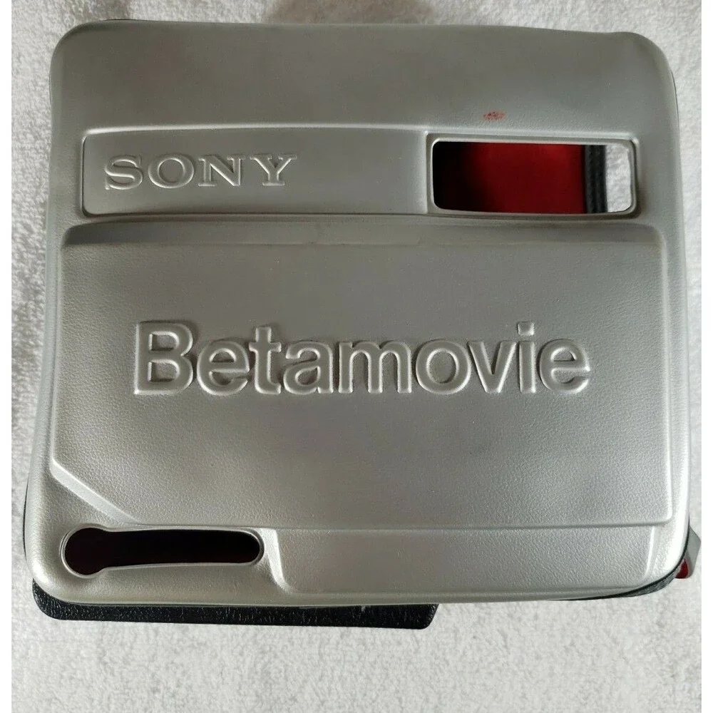 Sony Betamovie Camera Soft Case Silver Vintage Collectible Rare Made in Japan